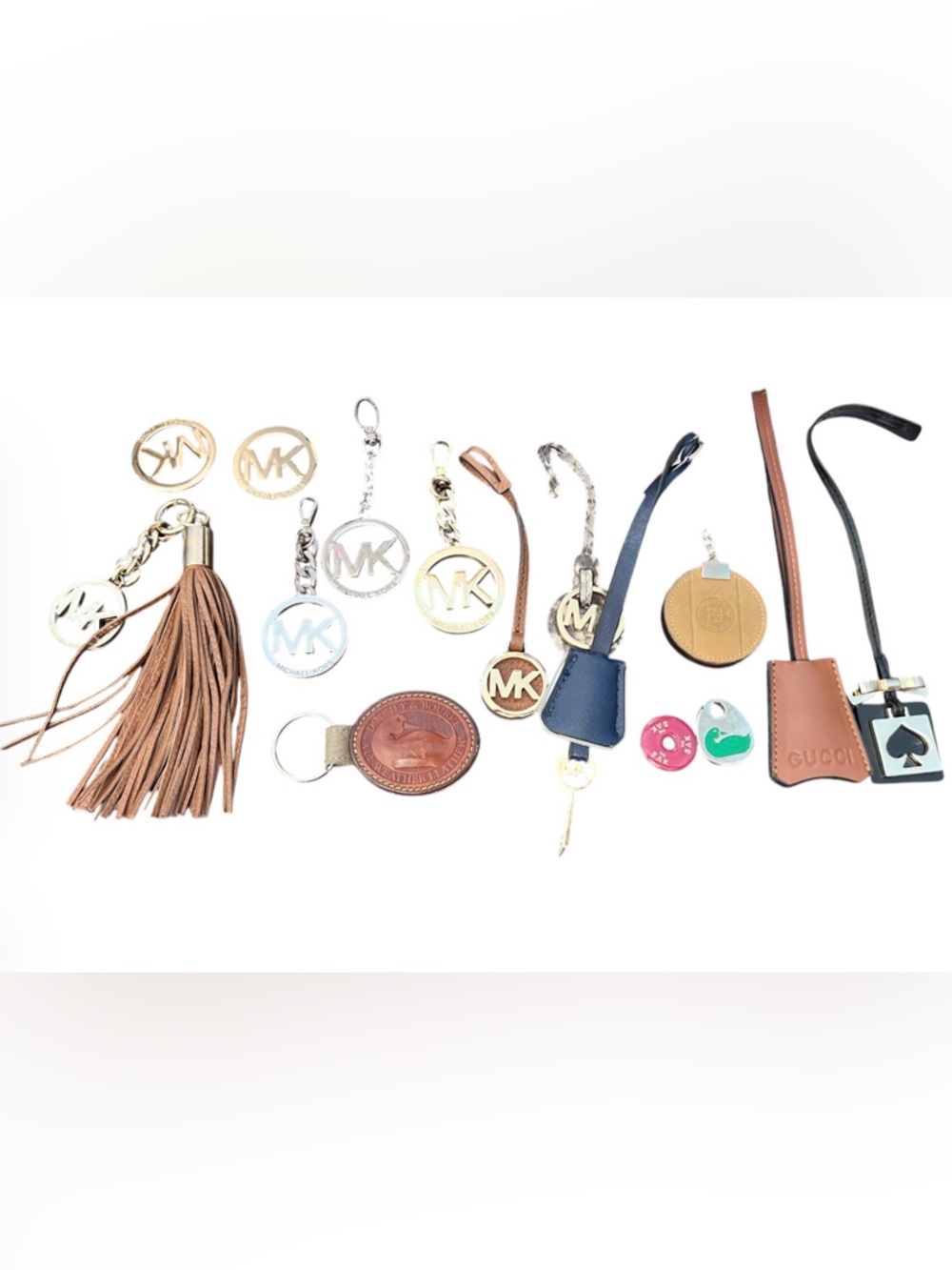 RESELLERS OPPORTUNITY- Assorted 15 Purse Tags and Keychains-MAKE AN OFFER!